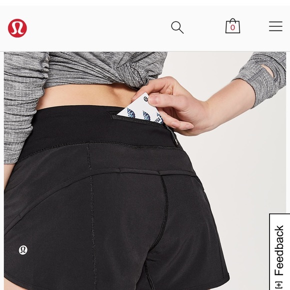 lululemon athletica Pants - Lululemon Speed Shorts in Black. Size 4
